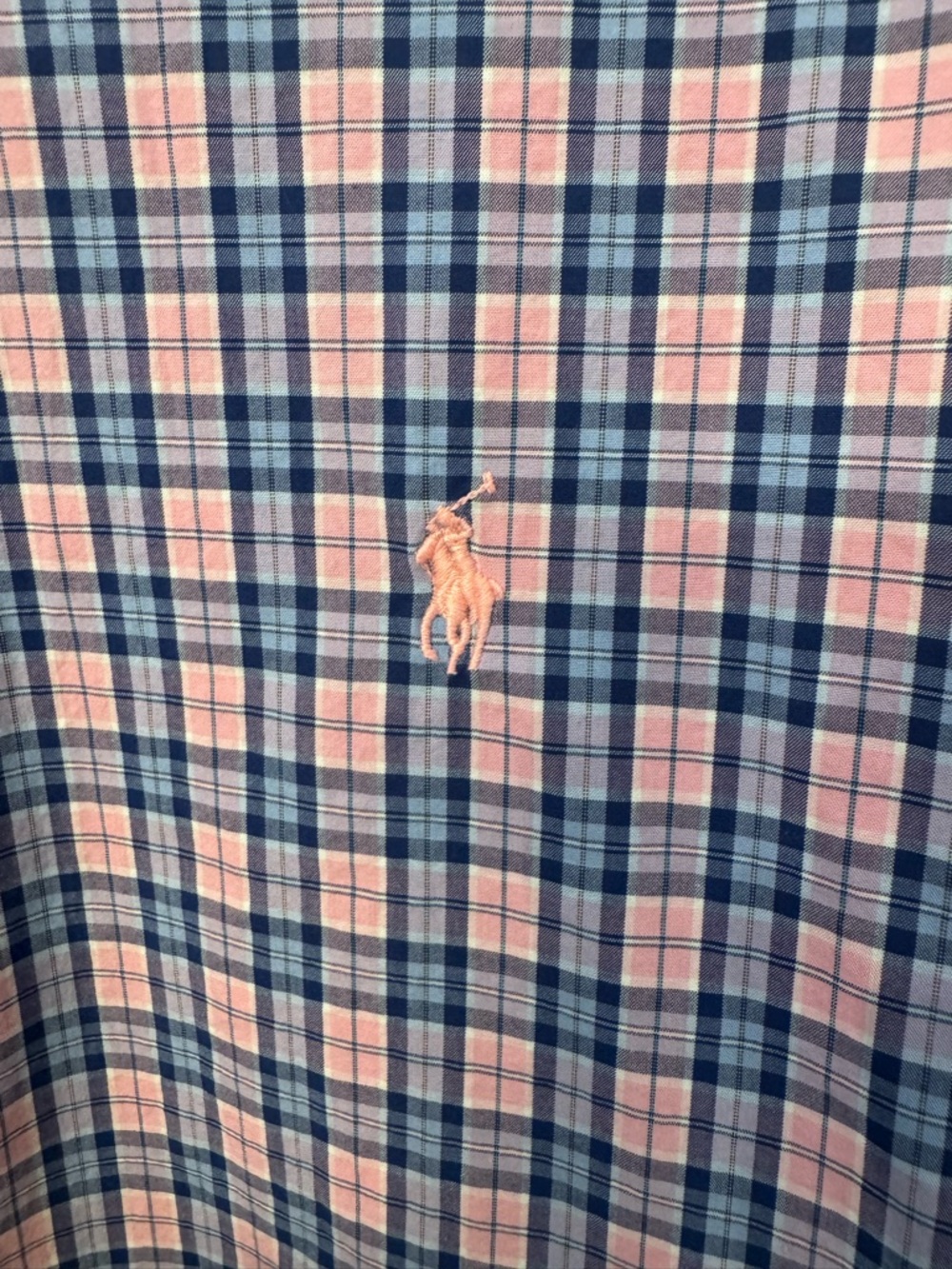 Ralph Lauren Pink & Blue Plaid Button-Down Shirt Size XXL - Picture 2 of 5